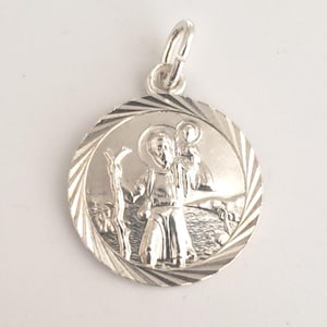 Pendentif Saint-Christophe en argent sterling vintage | Bijoux Foi