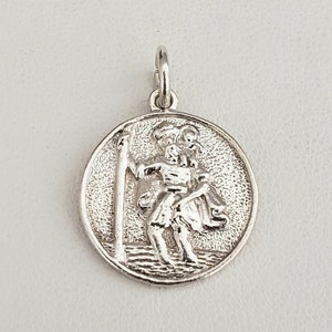 Pendentif Saint-Christophe en argent sterling vintage | Bijoux Foi