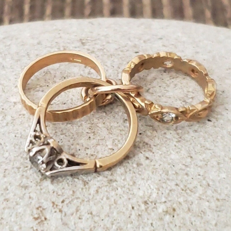 12 Engagement and Wedding Ring Charms Antique Silver Tone M233 - UK 12 Engagement and Wedding Ring Charms Antique Silver Tone M233 - UK