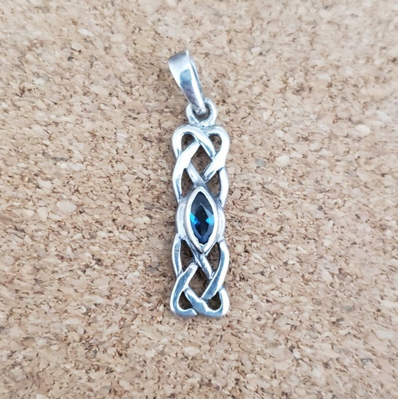 Vintage Sterling Silver Infinity Knot Pendant | C… - image 2