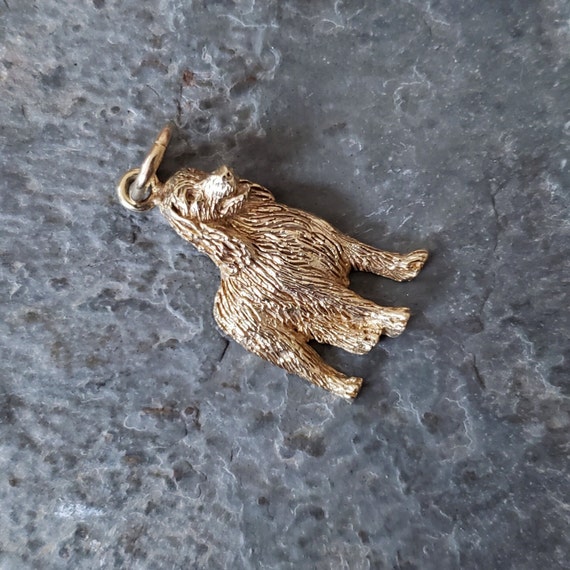 Vintage 9ct Gold Dog Pendant | Mid Century Jewelry - image 4
