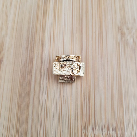 Vintage 9ct Gold Articulated Watermill Charm | Mi… - image 6