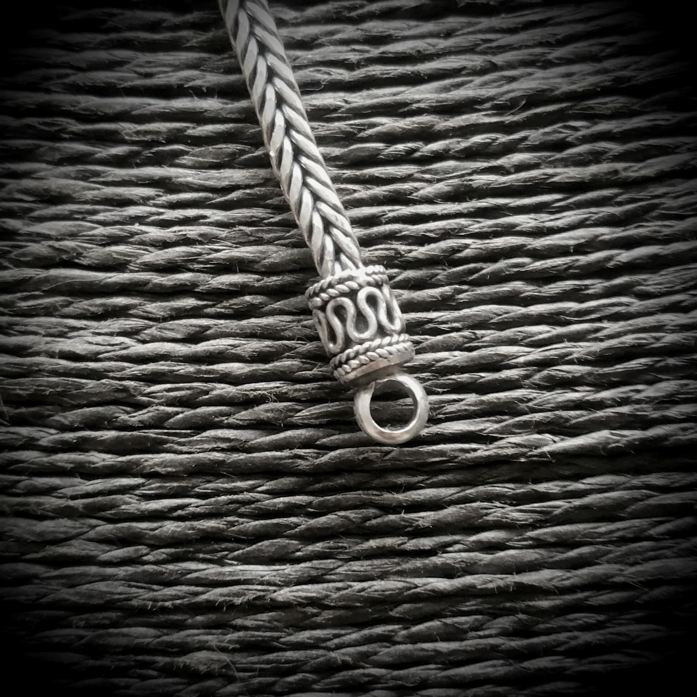 Vintage Sterling Silver Wheat Chain Hook Bracelet by BA Etsy