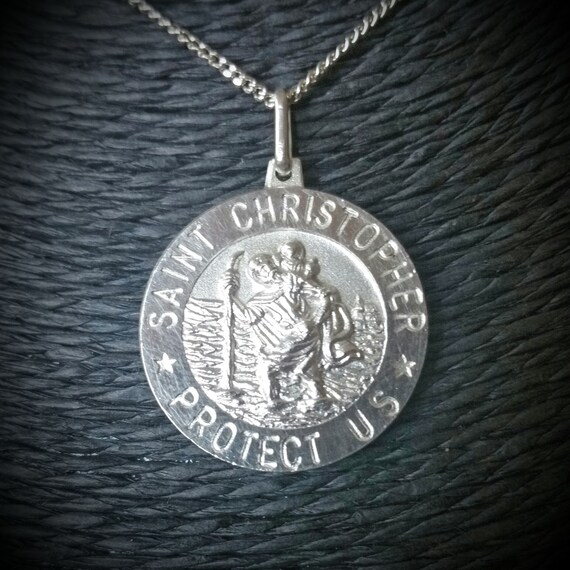 Kid/'s Niños Plata Esterlina 925 Collar de Saint St Christopher