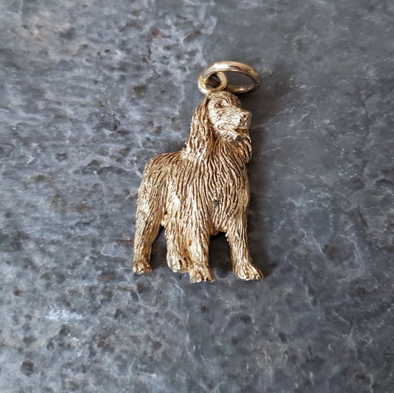 Vintage 9ct Gold Dog Pendant | Mid Century Jewelry - image 2