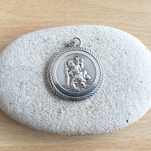 Vintage Sterling Silver St Christopher Pendant by Georg Jensen | Faith Jewelry