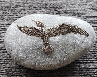 Vintage Sterling Silver and Marcasite Eagle Brooch | Art Deco Jewelry