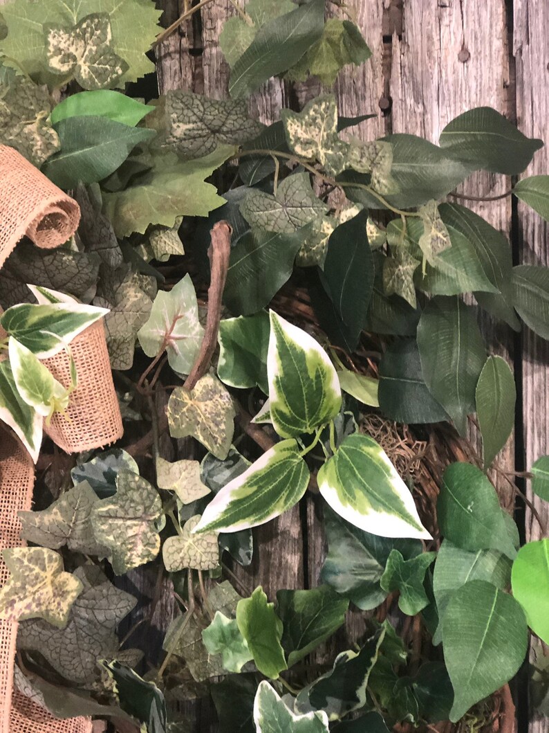 Large Greenery Grapevine Wreath with Birds Nest Everyday Greenery Wreath with nest and eggs,