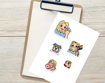 okay_gilliam Emote Glossy Sticker Sheet: Laptop, Scrapbook, and Phone Stickers