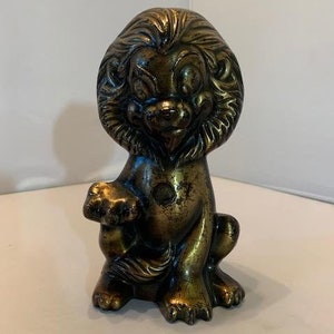 Fantastic Vintage Olympia Lion&#39;s Club International Metal Lion Bank
