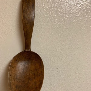 Fantastic Antique 19th Century Scandinavian Carved and Etched Wooden Spoon Wedding