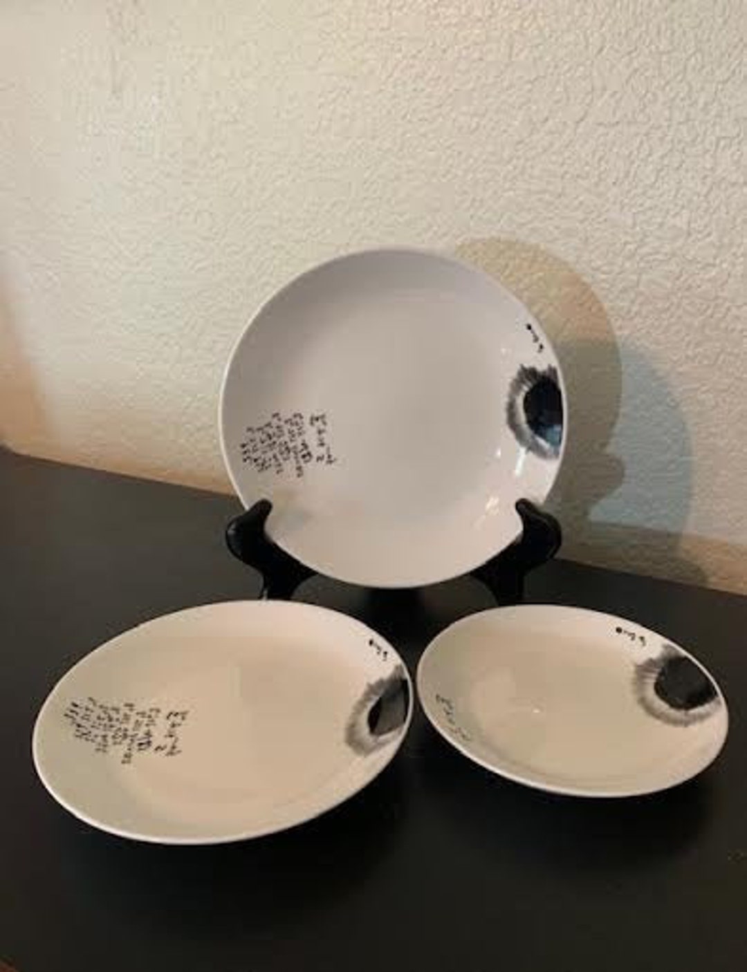 3 Scent of Hangul Bone China Plates/lie Sang Bong of Parisdesigner/for