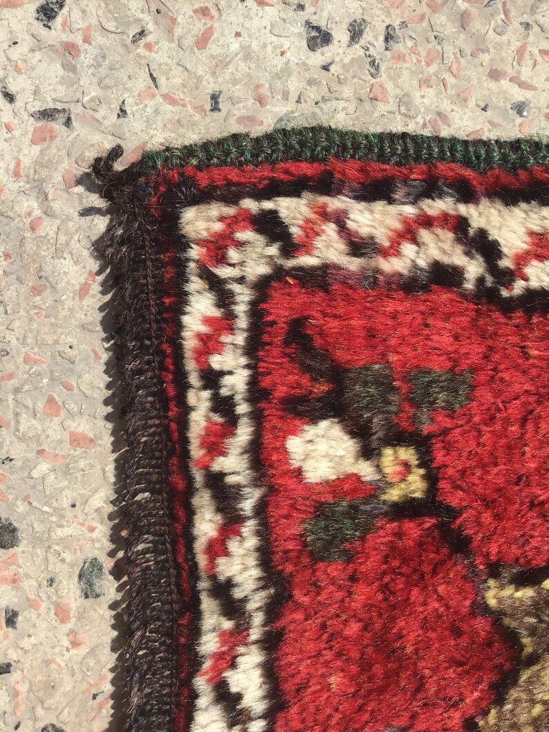 Area Rug Door Mat Anatolian Rug,Small Vintage Rug Small Rug 2,11x1,8 ft Small Rug,Red Rug Vintage Rug Handmade Rug 91x51 cm