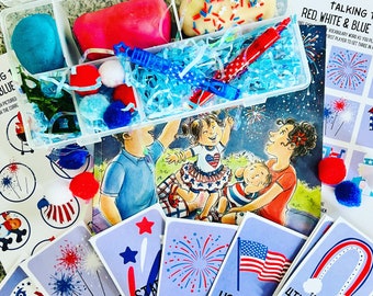 Red White & Blue Speech Box