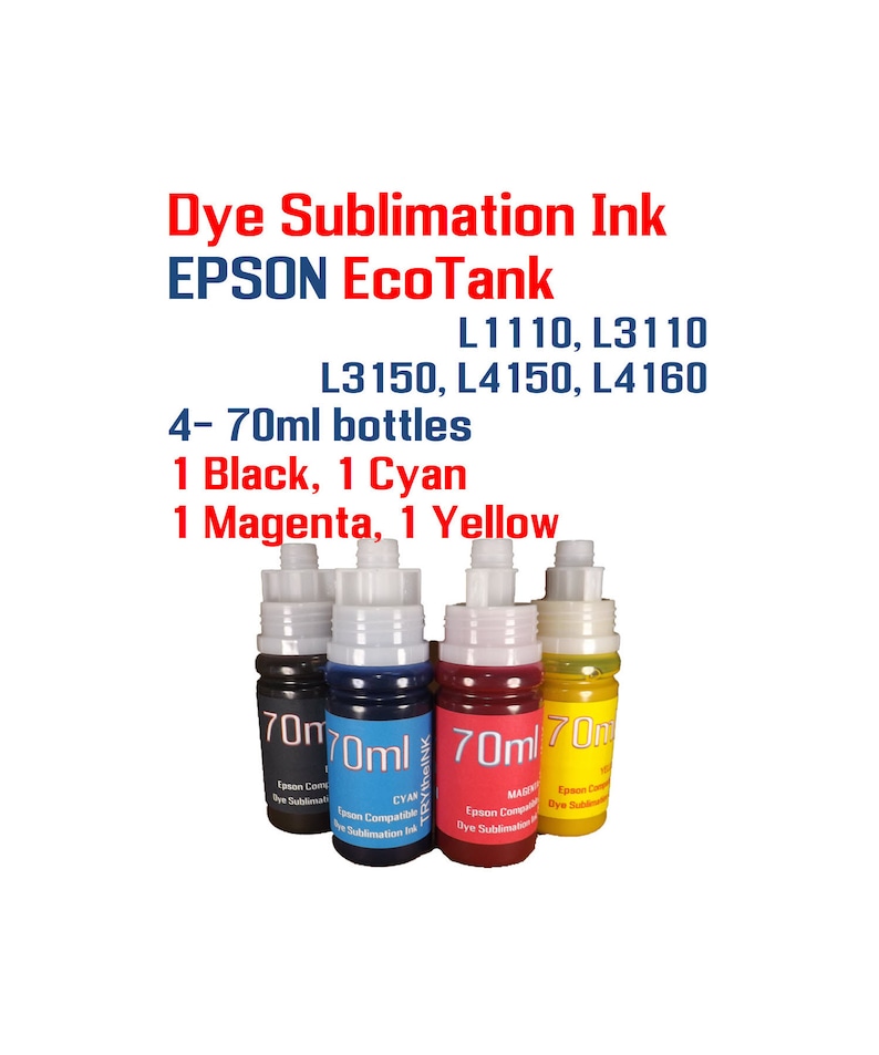 Dye Sublimation Ink Epson EcoTank L1110 L3110 L3150 L4150 | Etsy