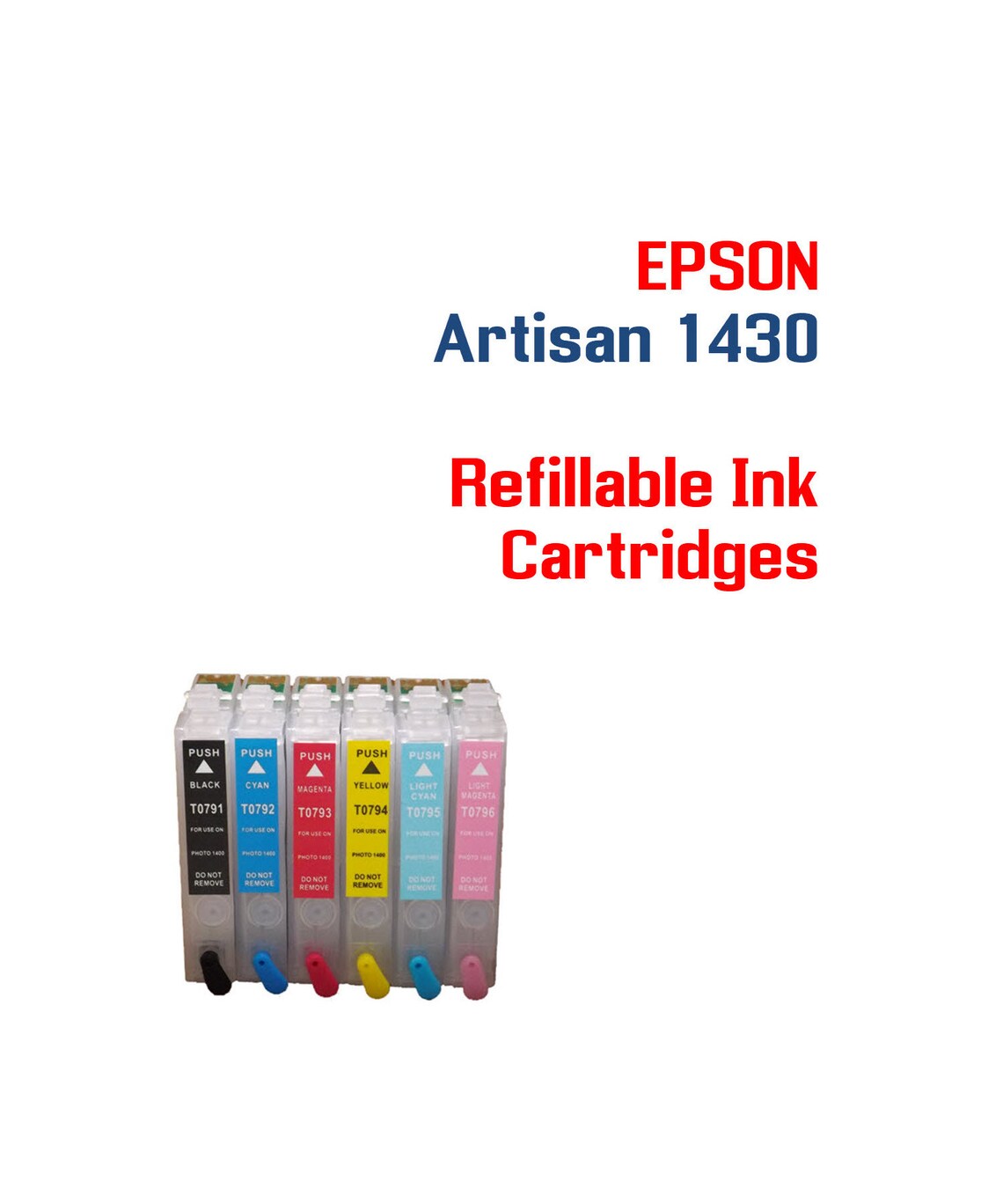 Epson Artisan 1430 6 Refillable Ink Cartridges With Auto Etsy