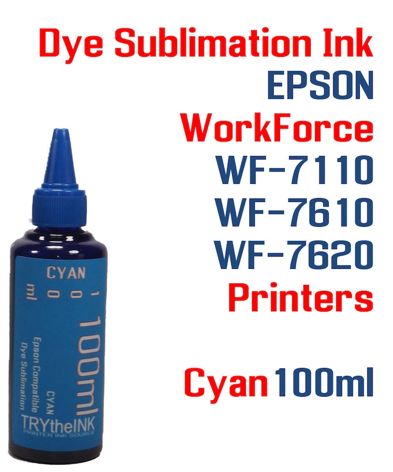 Dye Sublimation Ink Epson Workforce WF-7110 WF-7610 WF-7620 | Etsy