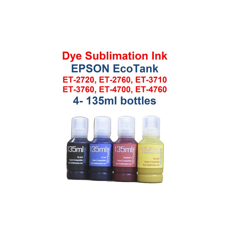 Dye Sublimation Ink for Epson EcoTank et2720 et2760 et3710 Etsy
