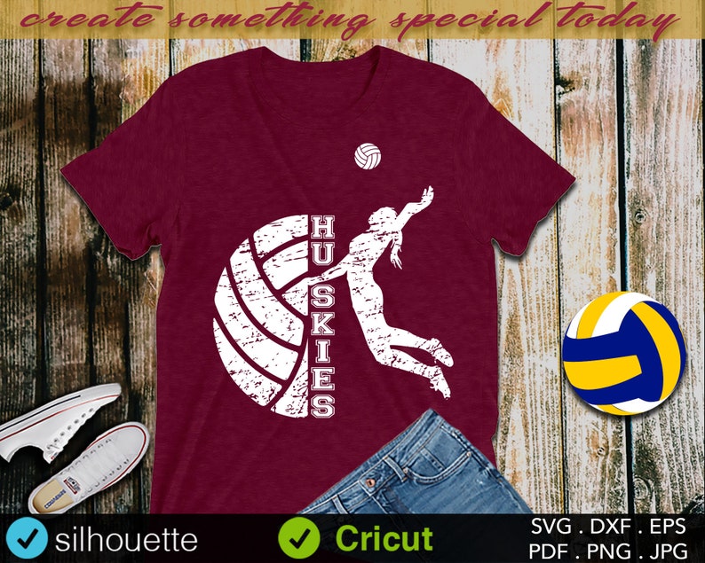 Huskies SvG Volleyball SvG Huskies Volleyball Mom Shirt Etsy