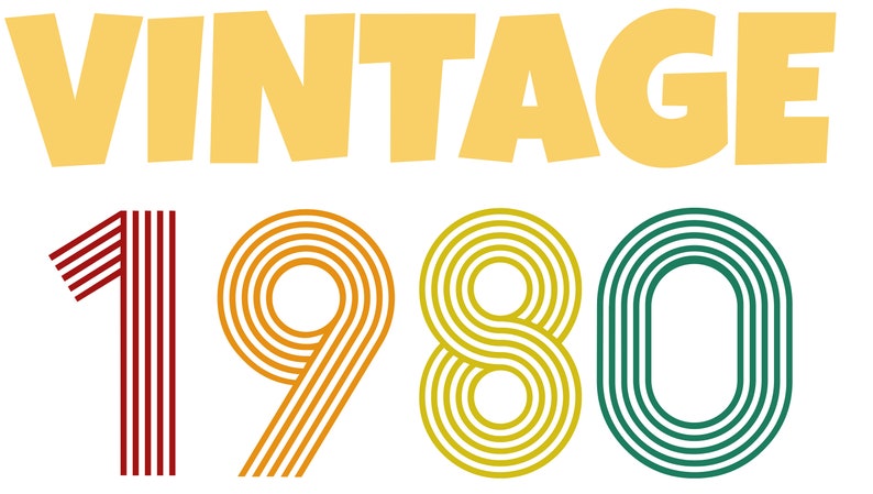 Download 40th Birthday SvG Vintage 1980 Birthday SvG Party Birthday ...