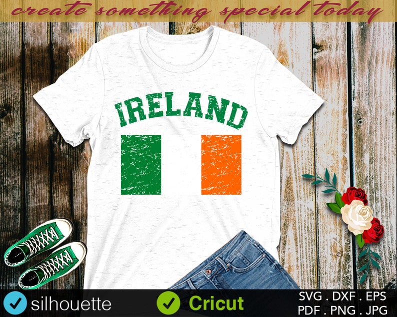 Download Ireland SvG Irish Flag SvG Vintage Distressed Grunge | Etsy