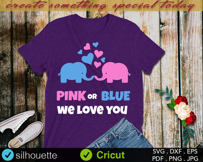 Download Craft Supplies Tools Paper Party Kids Birthday Dxf Cutting File Cricut Portrait Pink Or Blue We Love You Silhouette Cameo Baby Shower Svg Party T Shirt Design Curio
