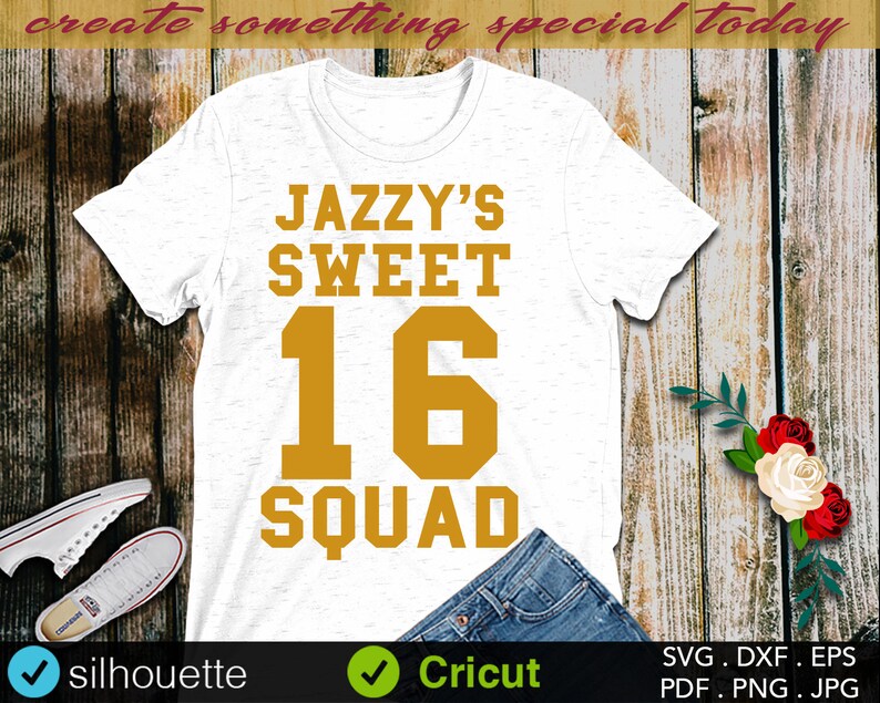 Download Sweet 16 Squad SvG Sweet 16 SVG Sixteenth Birthday SVG ...