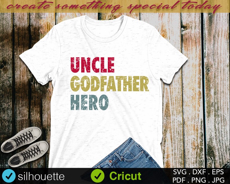 Download Uncle svg Uncle Godfather Hero Grandpa Svg Distressed | Etsy