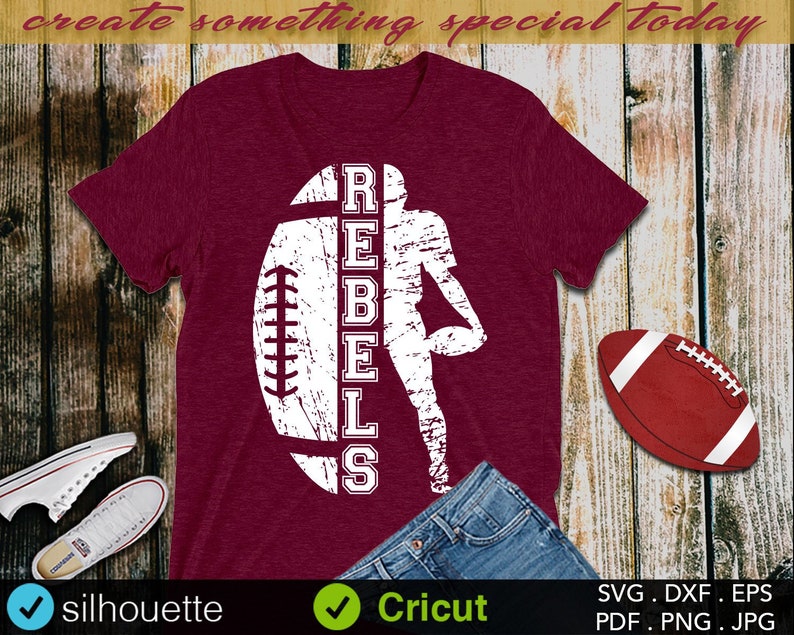 Rebels Svg Football Cut File Cheer Svg School Spirit Etsy