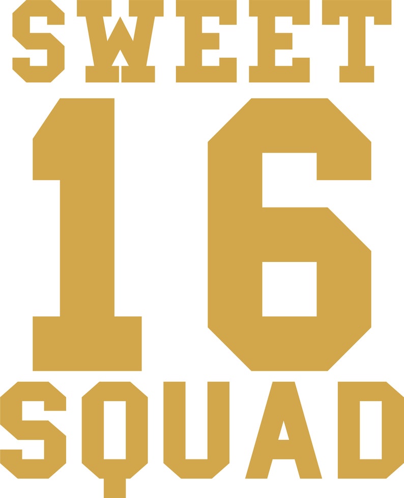 Download 16th Birthday Sweet 16 Svg Curio Party Sixteenth Birthday Svg Portrait Dxf Cutting File Silhouette Cameo Sweet 16 Squad Svg Cricut Craft Supplies Tools Kids Crafts