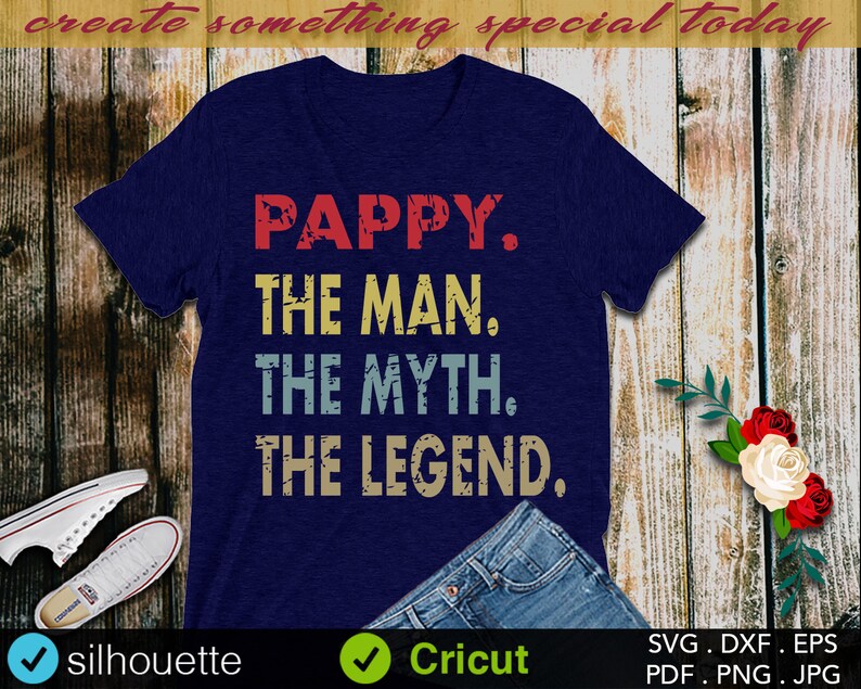 Download Papa SvG Pappy The Man The Myth The Legend SvG Dad Grandpa ...