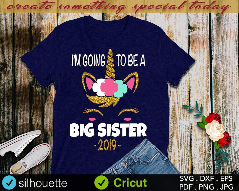 Download Big Sister SvG Unicorn svg Party Baby Shower Birthday DxF | Etsy