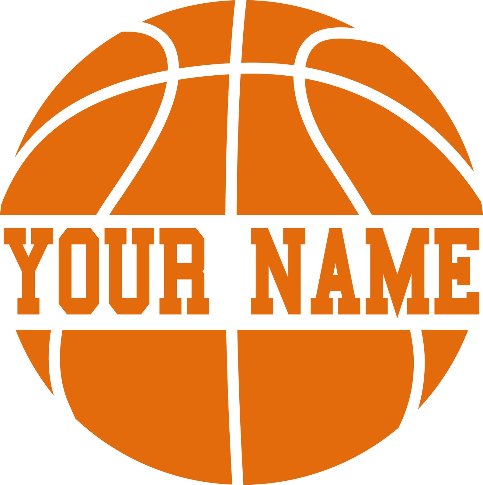 Your Name SVG Basketball Cut File Cheer School Spirit Etsy