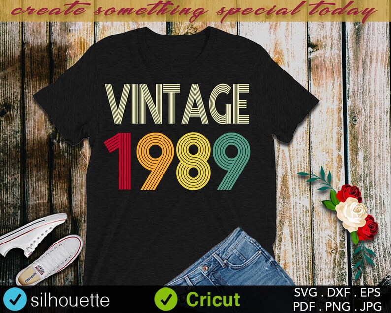 1989 Birthday SvG Vintage 1989 Birthday SvG Party Birthday | Etsy