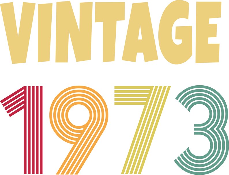 Download Birthday SvG Vintage 1973 Birthday SvG Party Birthday | Etsy