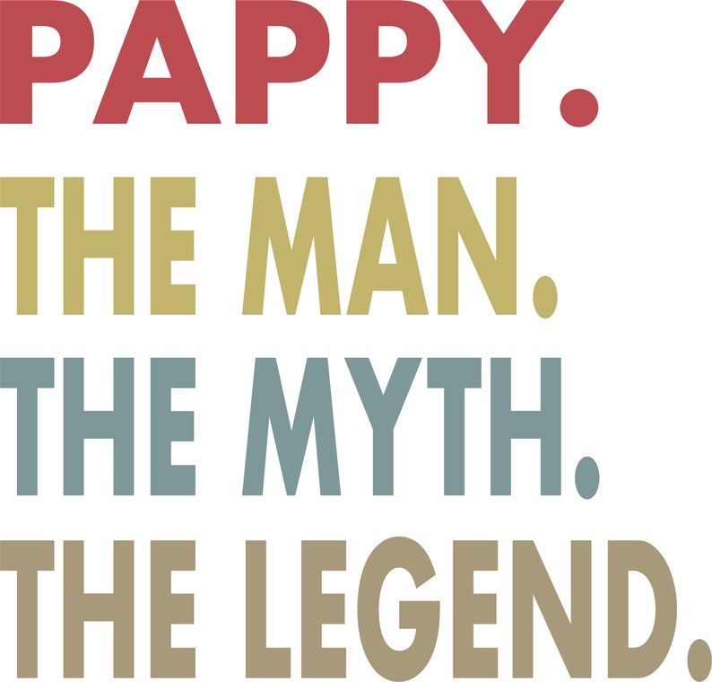 Download Papa SvG Pappy The Man The Myth The Legend SvG Dad Grandpa | Etsy