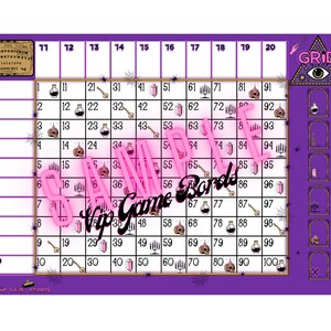 Tarot GRID BINGO, 100 Balls, 20 Lines, Straight, Mixed  Pdf Included