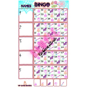 HALLOWEEN Neon BLOCK BINGO Bundle, 5 blocks, 75 numbers, Mixed Numbers, 3 pdf