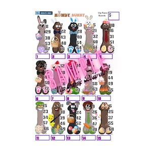 Easter Edition 75 Ball BINGO, Weenies, Mixed Numbers & Straight Numbers, 2 Pack