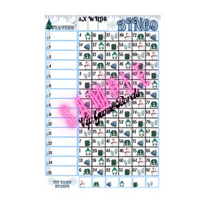 Winter Favorites 3X&#39;s Wilds Emoji BINGO, 15 Lines, 90 Balls, 1 PDF