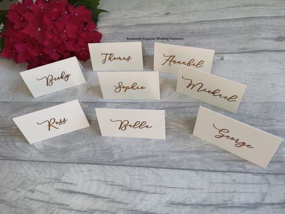 gold table place cards