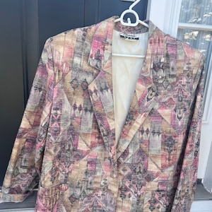 Vintage Aztec Print Blazer
