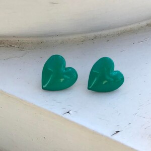 Vintage 80&#39;s Heart Earrings