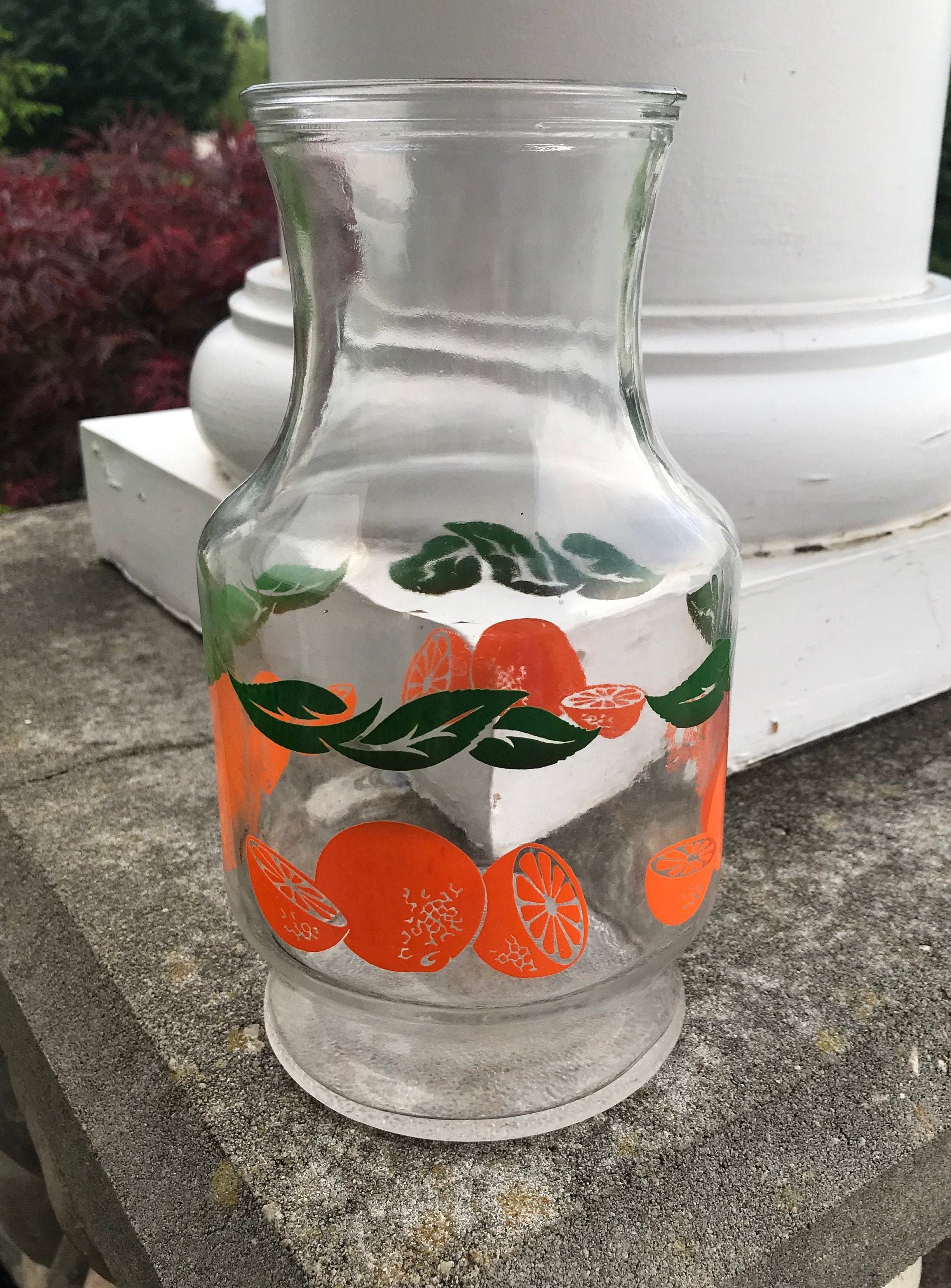Vintage Orange Juice Carafe Etsy