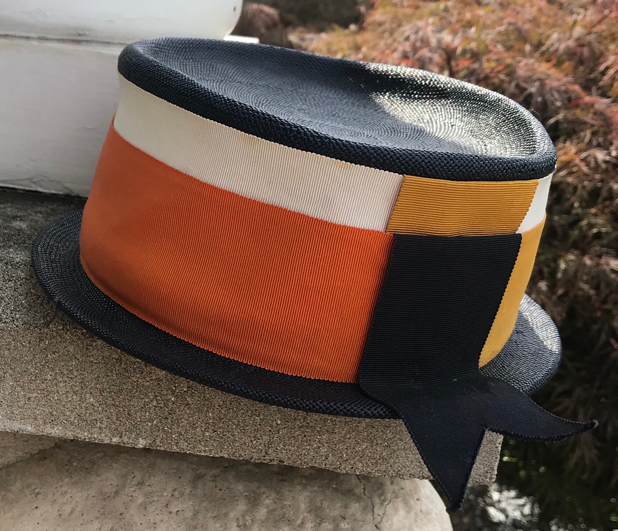 Vintage Coralie Ribbon Pillbox Style 