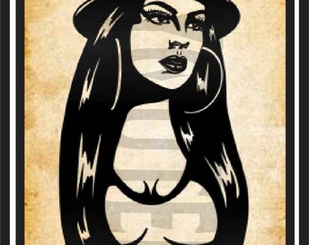 La Chola Loteria Card PNG ***DOWNLOAD ONLY***