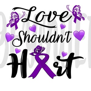 Love Shouldn't Hurt Decal Domestic Violence Awareness -  Portugal