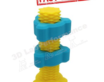 Yellow And Sky Blue 2-Way Bolt Fidget Toy – Anti-Stress Spinner