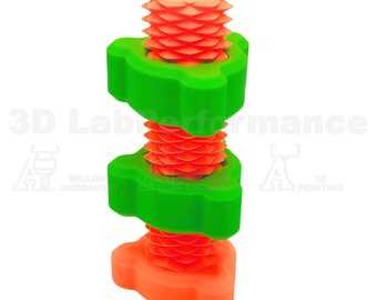 Orange And Green 2-Way Bolt Fidget Toy – Anti-Stress Spinner