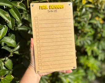 personalized To do list, teacher appreciation gift, acrylic to do list, dry erase to do list